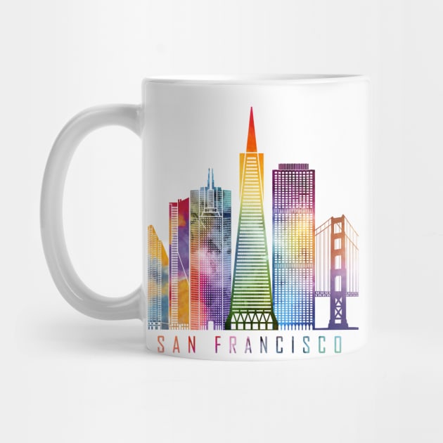 San Francisco Skyline Watercolor by Luve